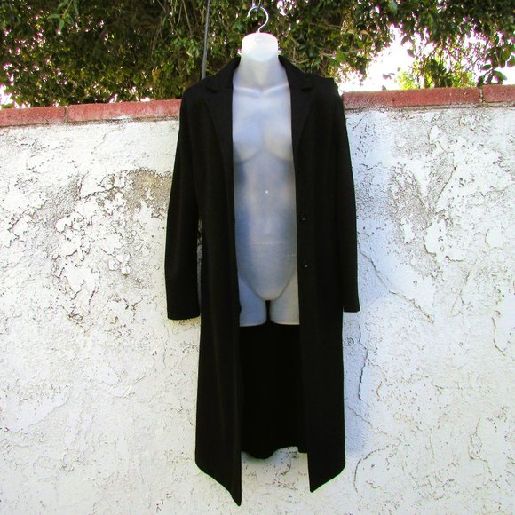 Banana Republic black knit coat M - Picture 2 of 7